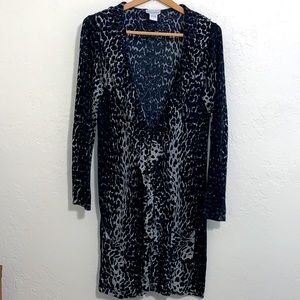 Soft Surroundings Leopard Print Cardigan Duster